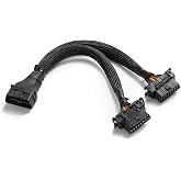 bbfly-B6 OBD2 Splitter OBDII Extension Cable Adapter (1FT/30CM) (1Pack) | 1x Male and 2X Female, 16 Pin
