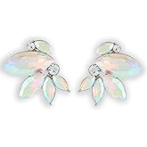 Sparkly Rhinestone Drop Earring Dainty Faux Crystal Earring Studs for Women Wedding Prom Party