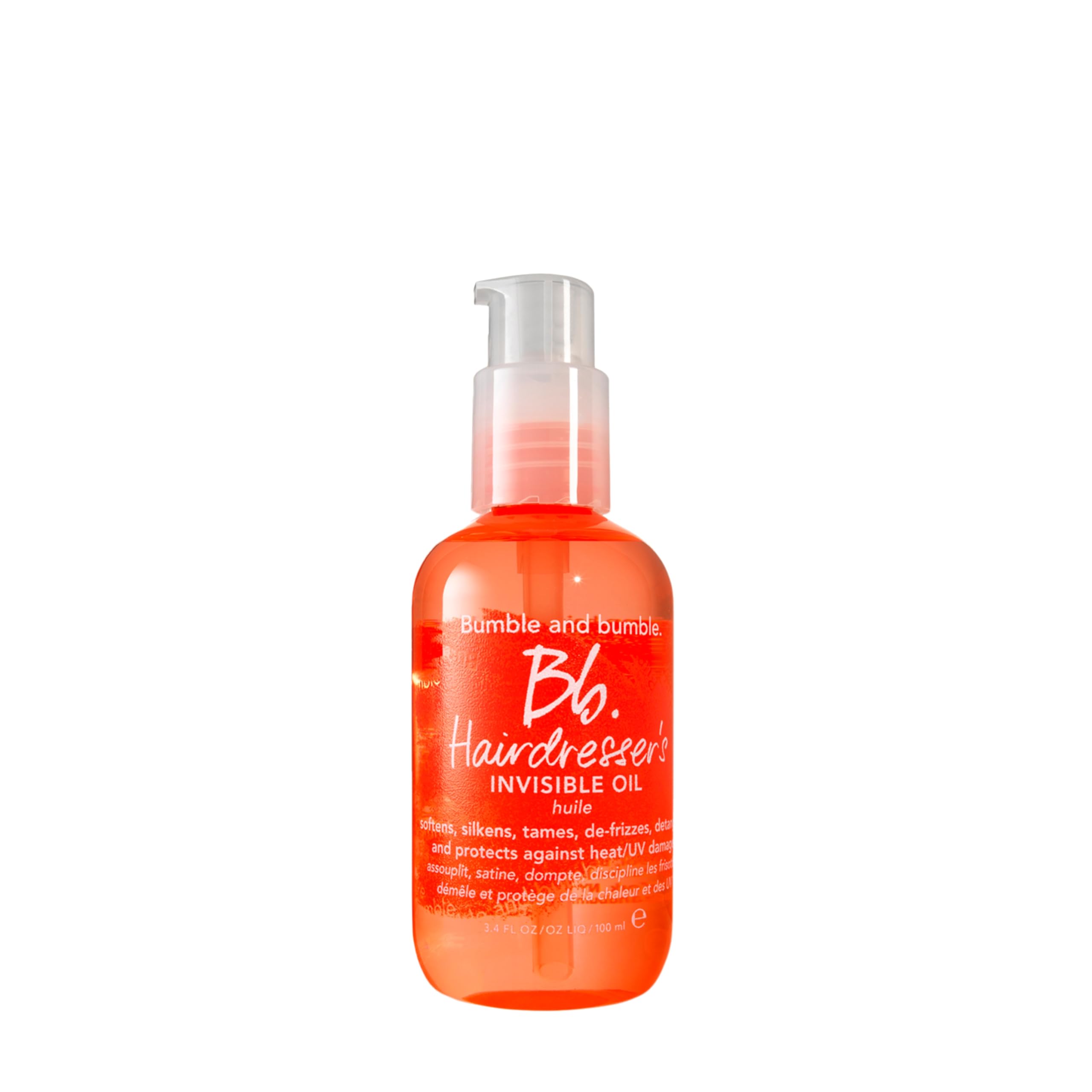 Bumble and bumble. Hairdresser's Invisible Oil Frizz-Reducing Hair Oil | Heat Protection, Frizz Control + Shine | Curly, Wavy, Straight | With Argan, Coconut, + Grapeseed Oil, 100 ml