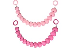 ZLSPTK 2Pcs Purse Extender Chain Gold Pink Bag Extender Chain Heart Purse Strap Extender Hot Pink Purse Strap Replacement Crossbody Purse Accessories for Women Bag Charms for Handbags Tote Bags Purse Making