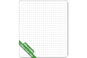 100POINTONE Office Chair Mat for Carpet - Clear Thick Desk Chair Mat for Carpet Plastic Floor Mats for Rolling Work and Gaming Chairs with Studs for Low Pile, Flat and No Carpeted Floors