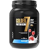 Maxler Golden 7 Protein Blend - Protein Powder for Muscle Gain & Recovery - Strawberry Protein Powder 2 lb