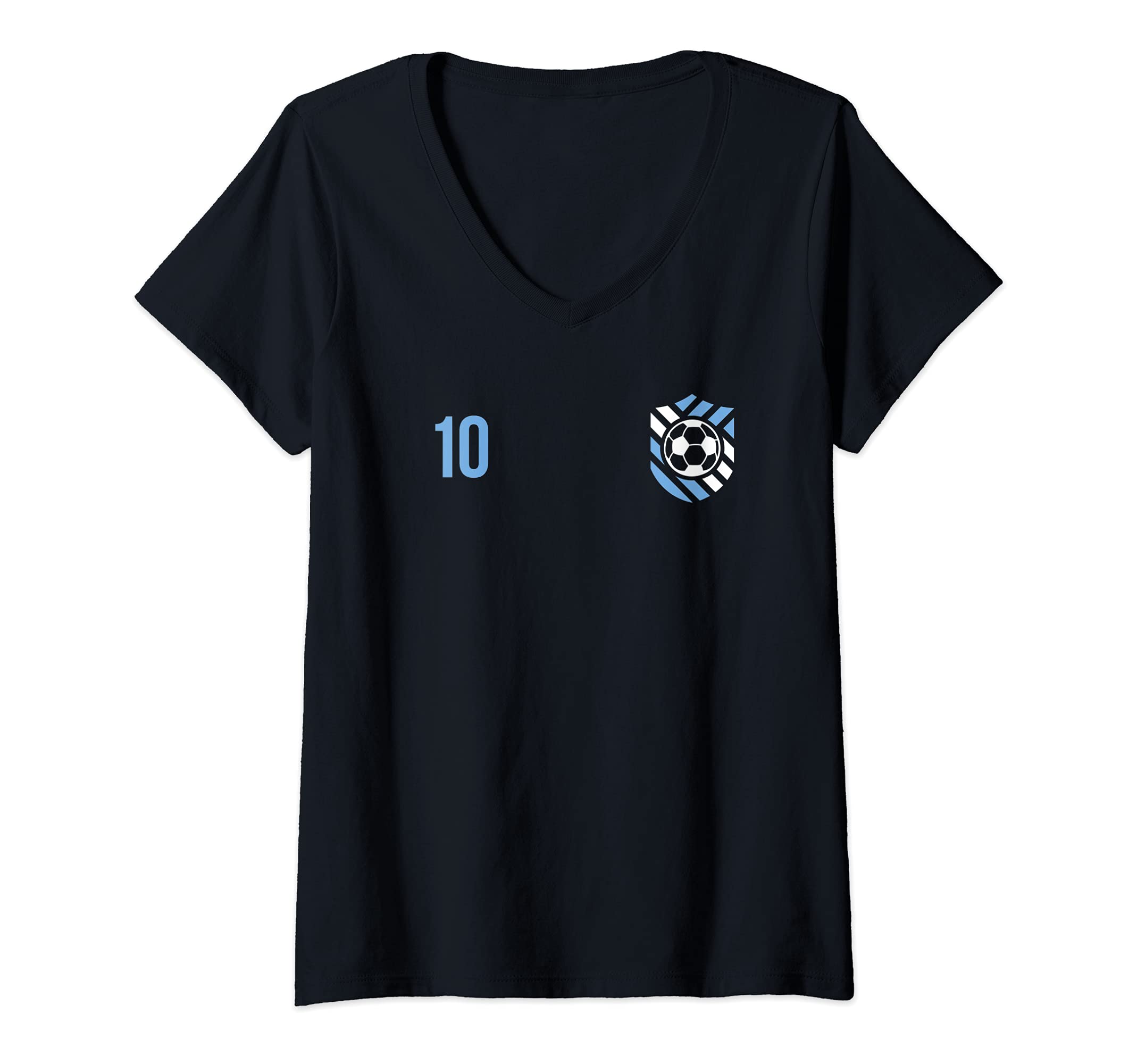 Womens Flag Argentina V-Neck T-Shirt
