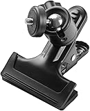 Phot-R Photo Studio Multi-Function Dual Spring Tripod Flash Reflector Holder Mount Clip Clamp with 1/4" Screw Ball Head for DSLR Cameras