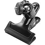 Phot-R Photo Studio Multi-Function Dual Spring Tripod Flash Reflector Holder Mount Clip Clamp with 1/4" Screw Ball Head for DSLR Cameras