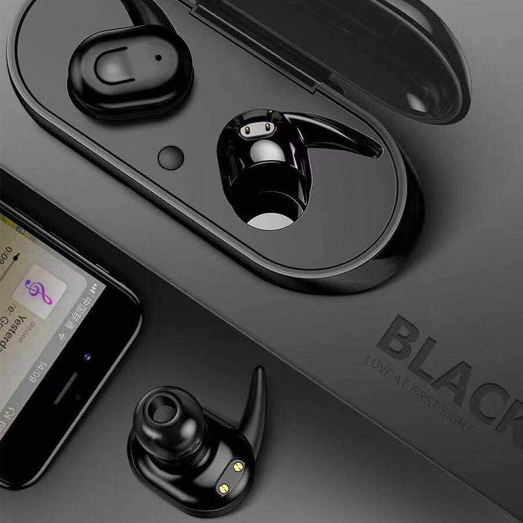 Junio1 Auricolari Wireless Accoppiamento Automatico Auricolare in-Ear Bluetooth con Custodia di Ricarica Cuffie