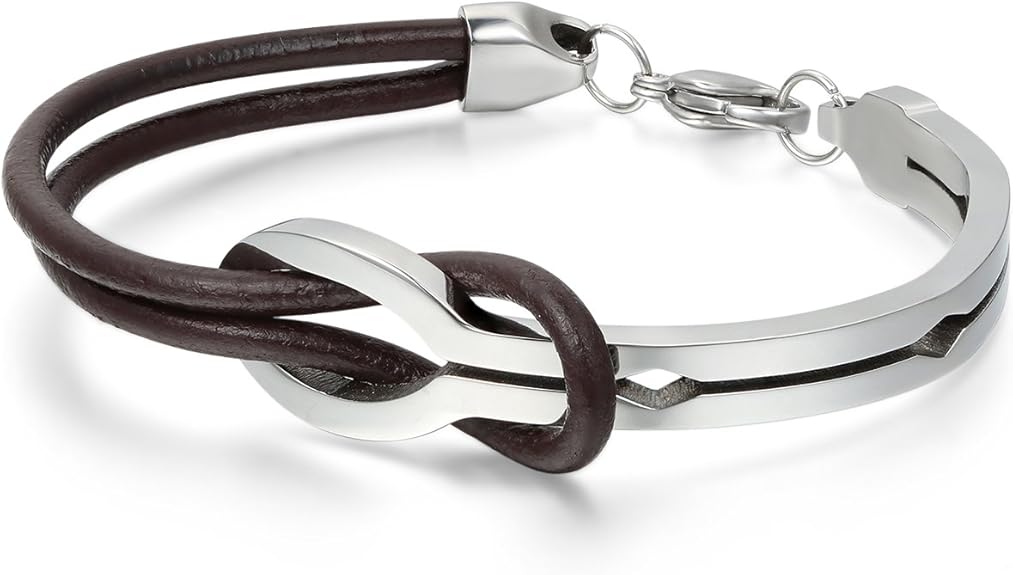 JewelryWe Schmuck Herren Damen Armband, Infinity Unendlichkeit Zeichen