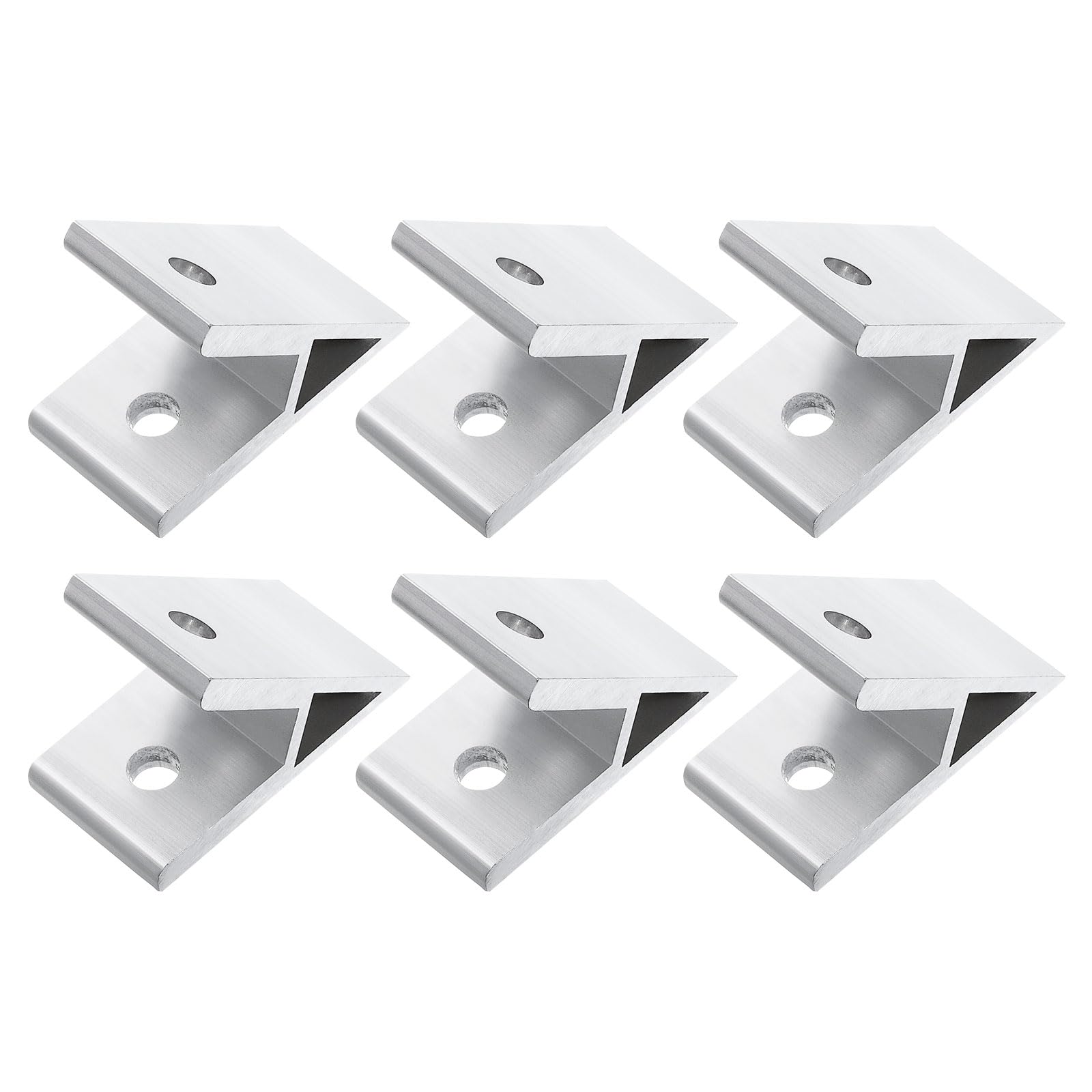 uxcell 6Pcs 45 Degree Angle Aluminum Profile Corner Brackets, Corner Brace Joint Connectors for 4040 Series (Silver Tone) — image 1