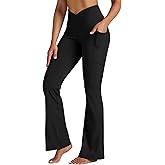 Willit Women's Flare Leggings Crossover Yoga Pants High Waist Bootcut Workout Leggings with Pockets 29" 31"