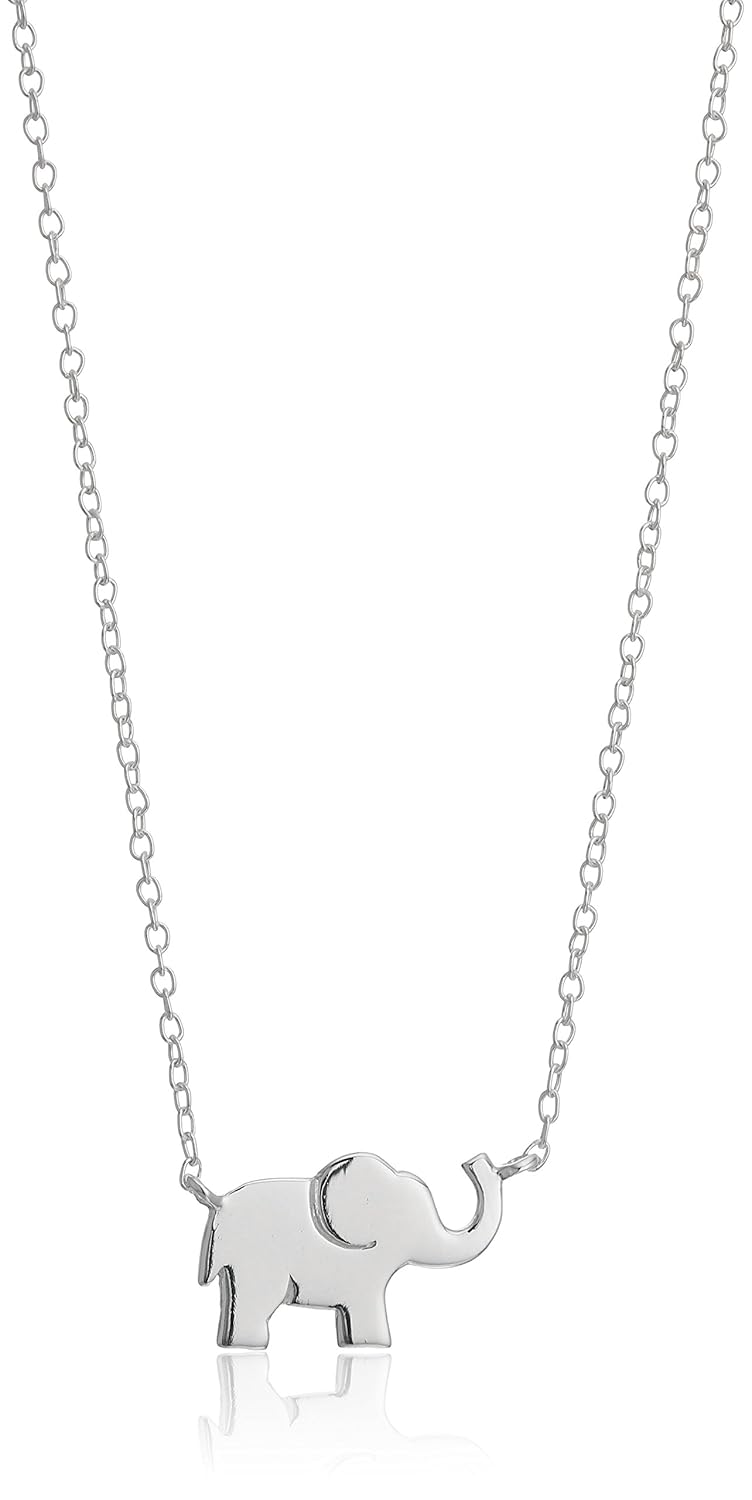 Sterling Silver Elephant Necklace, 18" Amazon.ca Jewelry