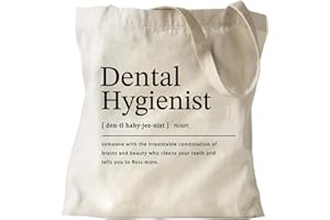 ZHANTUONE dental hygienist Tote Bag,Dental Hygienist Gifts,Dental Gift For Woman,The Birthday Gift for Dentists,For Women Dental Hygienist Tote Bag, Dental Assistant Gifts TB039totebag