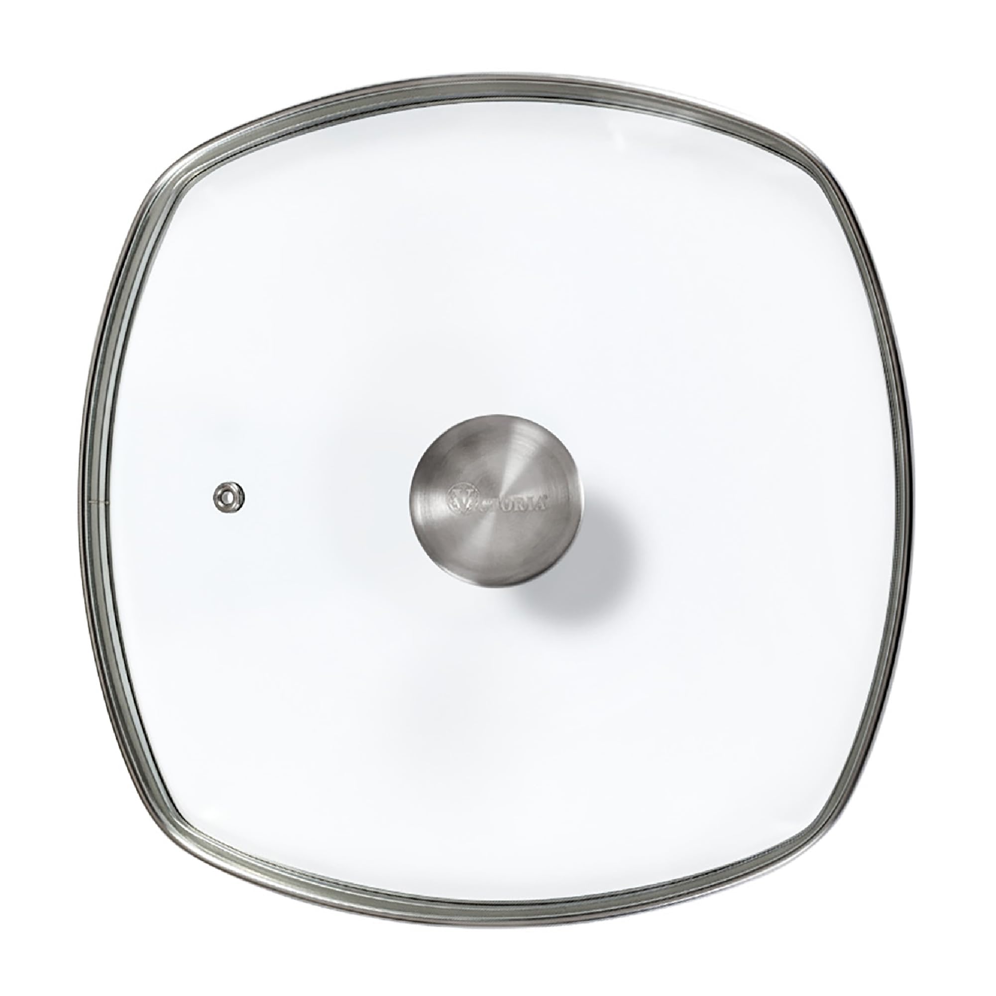 Photo 1 of 9.7-Inch Glass Lid for Victoria Square 10-Inch Square Skillet or Pan, Custom Made for Only Victoria Brand, Internal Diameter 9.7-Inch, External Diameter 10 Inch