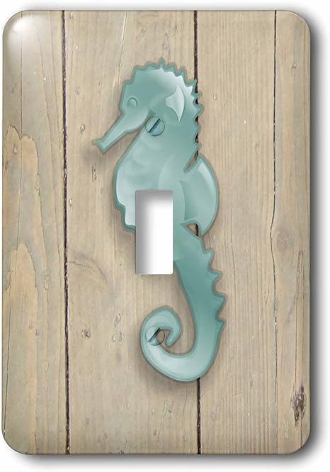 Amazon Co Jp 3drose Lsp 1イメージ漫画タツノオトシゴon Old Wooden厚板singleトグルスイッチ アクア Diy Tools Garden