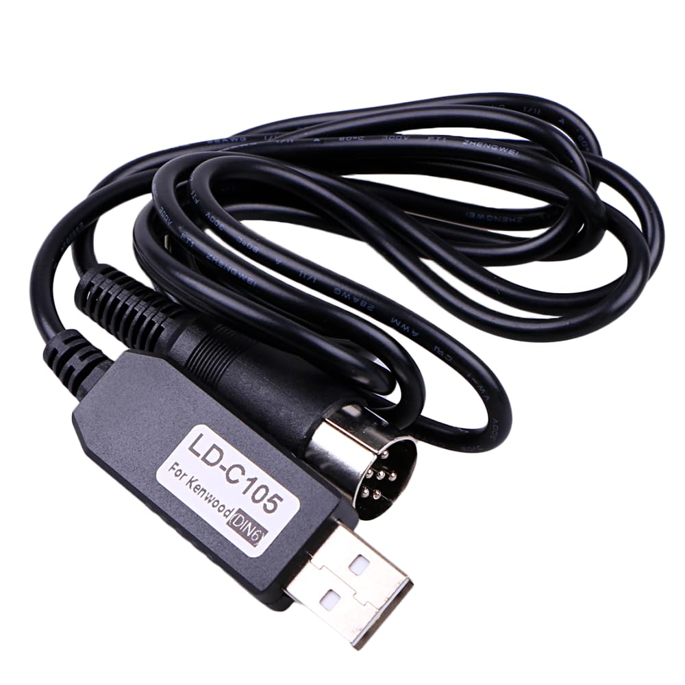 ZIJIA 1.5M USB CAT Programmed Cable for Kenwood TS-440 TS-450 TS-680 TS-690 TS-790 TS-850 TS-950
