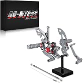 AC-MTORC Gray Motorcycle Rearsets Foot Pegs Rear Set Footrests Fully Adjustable Footrests for Suzuki GSXR 600 GSXR 750, GSXR600 GSXR750, GSX-R600 GSX-R750 2011-2021