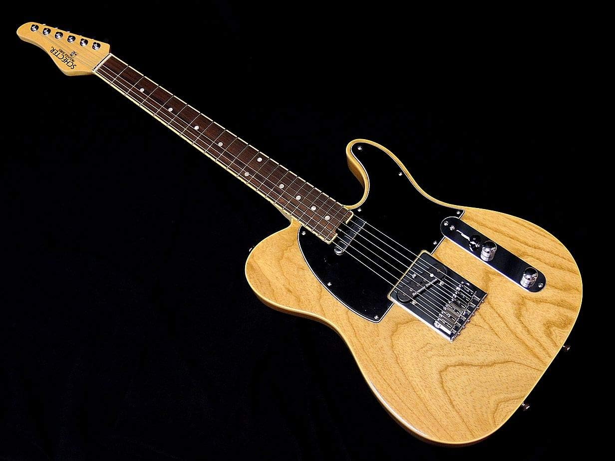 Amazon Schecter Ps Pt Rh Vnt Pf シェクターテレキャスタータイプ リバースヘッド バインディング仕様 ダンカンpu グロス ヴィンテージナチュラル 特別オーダーモデル エレキギター 楽器