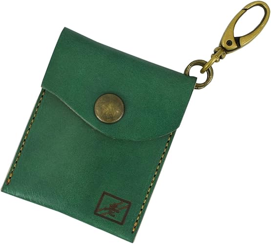 Amazon フック付ヌメ革携帯灰皿 使い込む程味が出るレザー携帯灰皿 グリーン 工房壱 バッグ小物