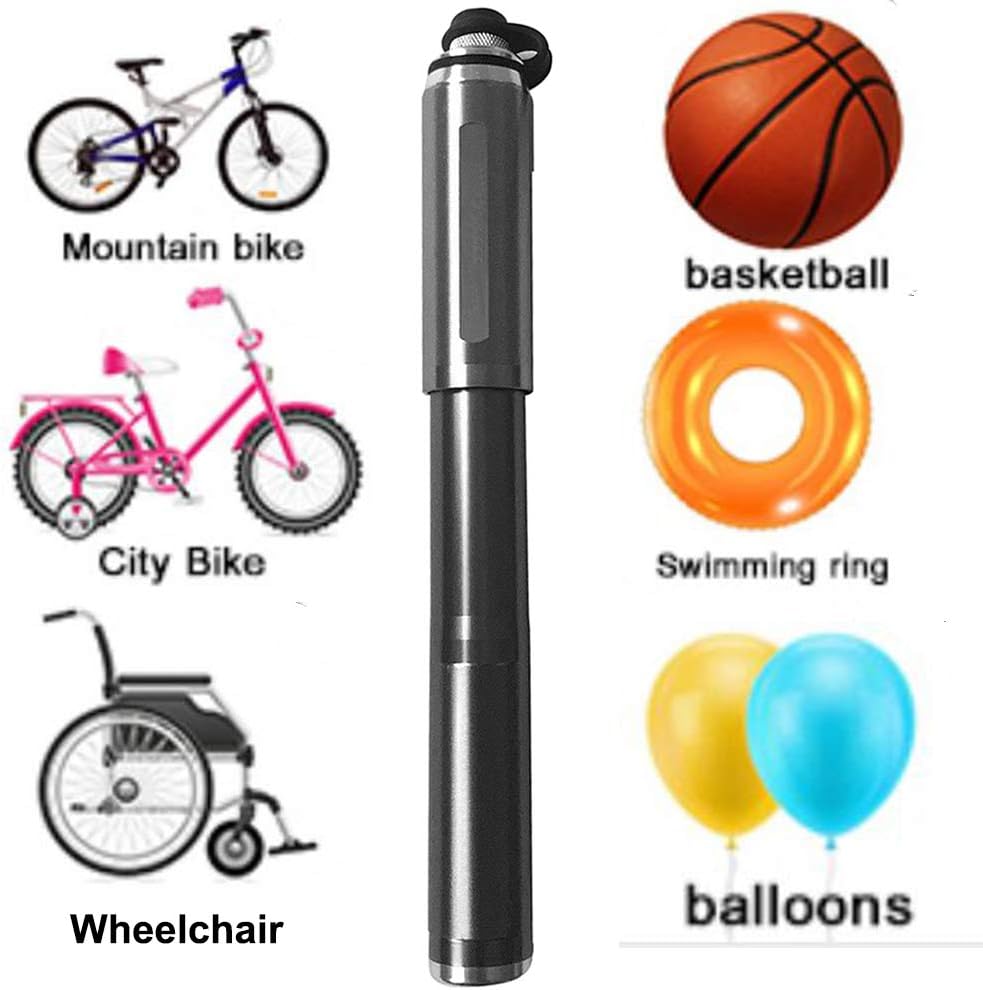 zgrmzql Portable Bike Tire Pump Mini Bicycle Schrader Presta Pump for Road, Mountain and BMX Bikes : Sports & Outdoors