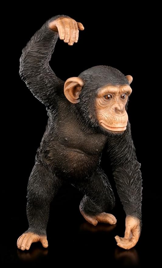 Chimpanzee Monkey with Arm Raised Garden Figure Statue Decoration