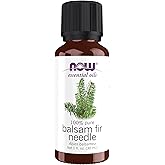 NOW Essential Oils, Balsam Fir Needle Oil, Woodsy Aromatherapy Scent, Steam Distilled, 100% Pure, Vegan, Child Resistant Cap, 1-Ounce