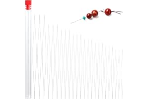 Beading Needles Set 24 Pcs Big Eye Beading Needle Opening Beading Needle Seed Beads Needles Collapsible Beading Needles with 