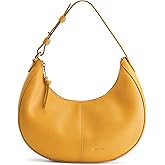 S-ZONE Top Grain Leather Shoulder Bags for Women Hobo Crescent Bag Handbags Purse