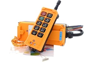 CREATORELE 10 Key Hoist Crane Radio Wireless Remote Control Industrial Transmitter&Receiver (AC/DC12-24V)