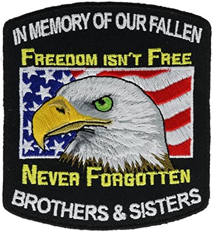 in Memory of Our Brothers and Sisters Eagle Biker Patch 3 inch IVANP4806