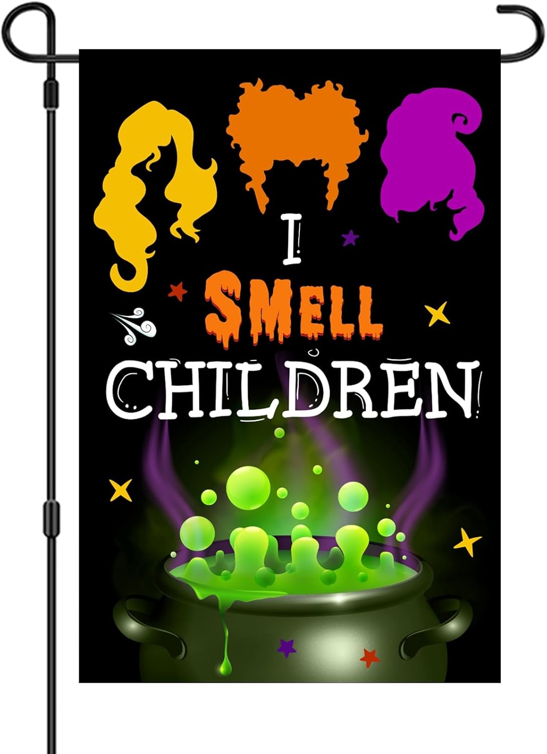 Flags - Halloween Garden Flag 12x18 Inch, Double Sided Burlap I Smell Children Garden Flag 12 x 18 Inch, Small Yard Lawn Flag for Outdoor House Decor Holiday Home Decorations, Flag Stand Not Included