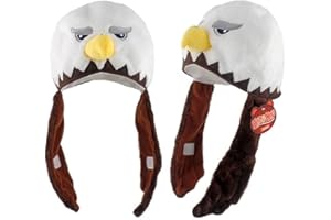 American Carnival Mart Hat-A-Mals Soft Plush Bald Eagle Animal & Mascot Hat