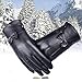 Lowpricenice (TM) Women Luxury Bowknot Winter leather Cashmere gloves Mitten (A)