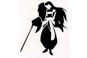 INUYASHA ANIME Sesshomaru VINYL STICKERS SYMBOL 5.5" DECORATIVE DIE CUT DECAL FOR CARS TABLETS LAPTOPS SKATEBOARD - BLACK