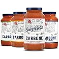 Carbone Pasta Sauce VARIETY PACK of Spicy Vodka, Marinara, Four Cheese, Tomato Basil, Tomato Sauce Made with Fresh, Natural Ingredients, Non GMO, Gluten Free, Low Carb, 24 Fl Oz (Pack of 4)