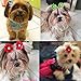 yagopet 40pcs/Pack 20pairs Cute New Dog Hair Bows with Rubber Bands Pearls Flowers Topknot Mix Styles Dog Bows Pet Grooming Products Mix Colors Pet Hair Bows Topknot