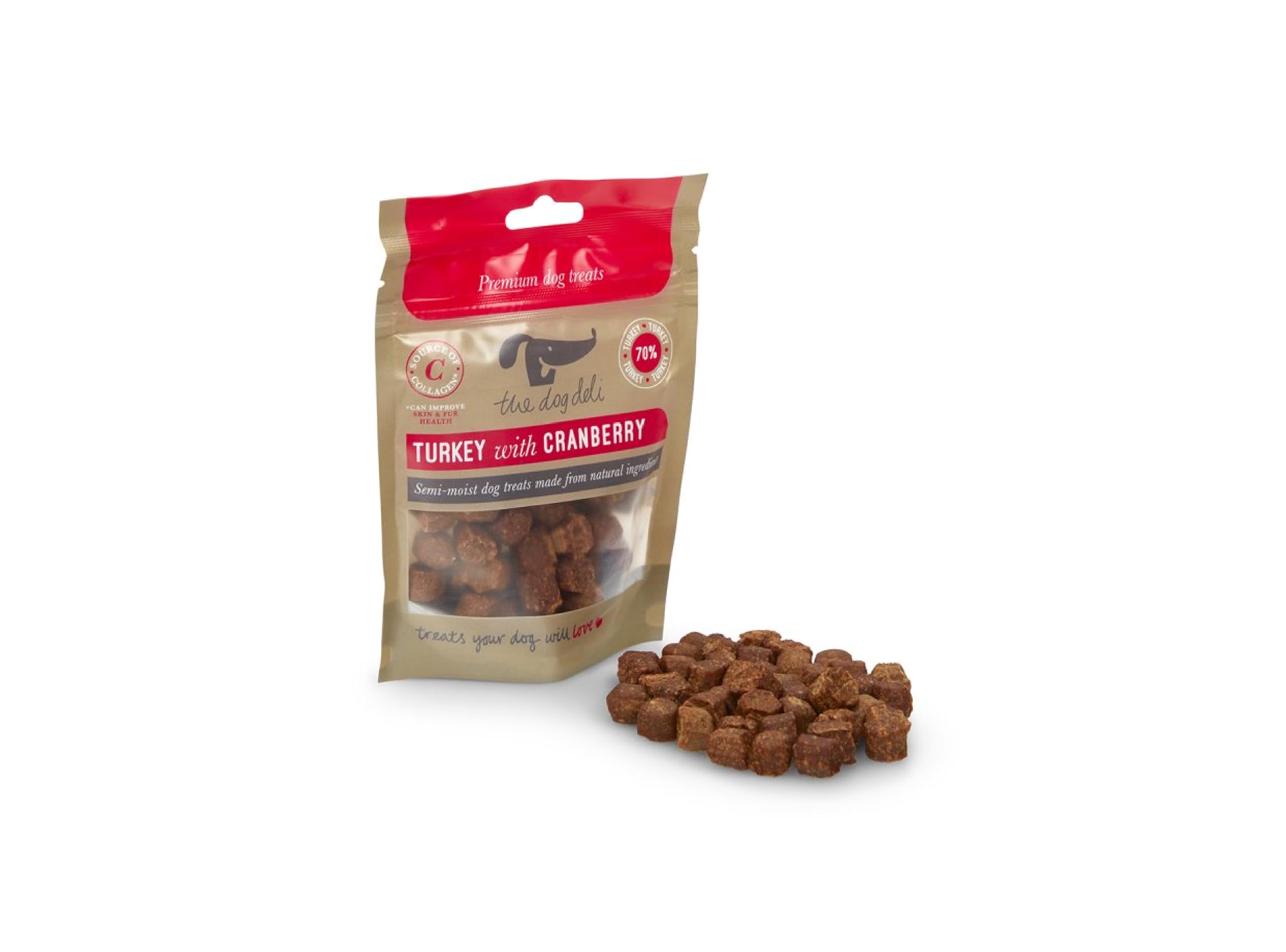 Petface Semi Moist Treats Turkey with Cranberry Dog Treats 70g