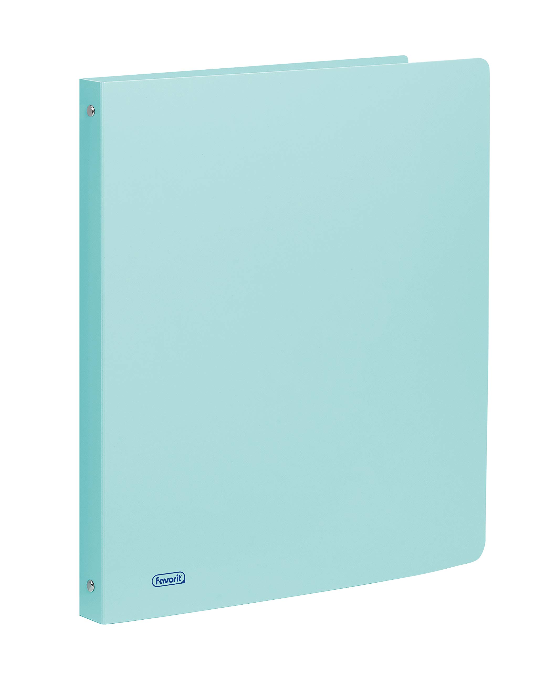 Favorit Polypropylene Pastel Binder 22 x 30 cm, 4 Round Rings with 15 mm Diameter, Pastel Blue