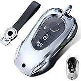 HANSTRONG GEAR Metal Key Fob Case Cover Protection Keychain Compatible for Mercedes-Benz EQS450 EQE350 S580 C300 C-Class