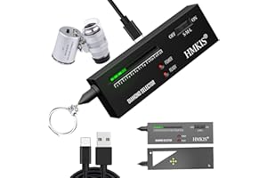 HMKIS Diamond Tester Pen, Professional Jewelry Diamond Tester with 60X Jewelry Loupe Magnifier, Diamond Selector for Novice and Expert (Non-Rechargeable)