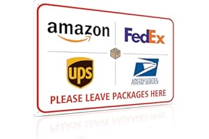 ALKB Rust-Free Aluminum Package Delivery Sign for Outdoor Use 8x 12 Inch Please Leave Package Here