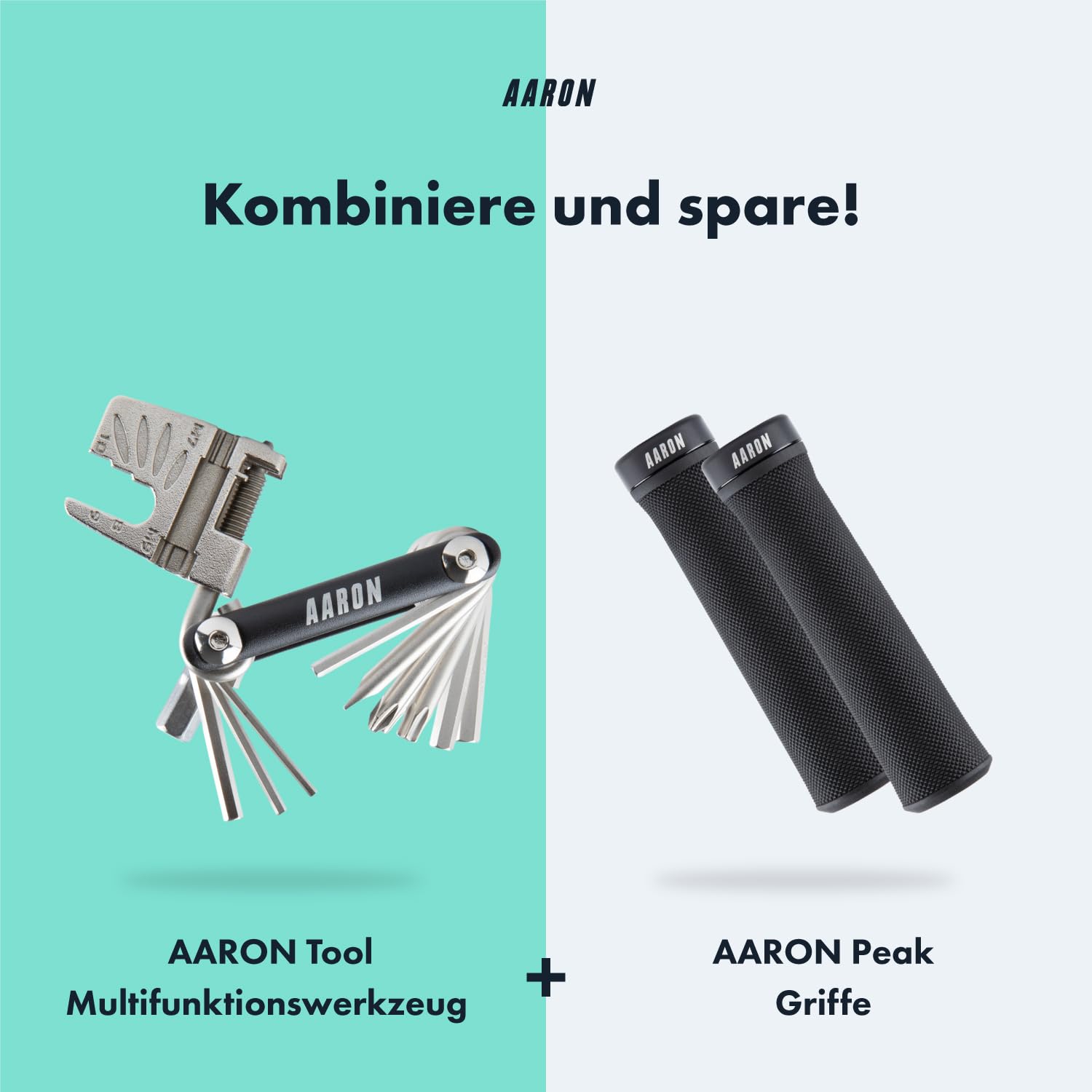 AARON Tool 20 in 1 Multitool - Fahrrad Multifunktionswerkzeug aus rostfreiem Stahl/Aluminium - faltbares Mini Fahrradwerkzeug mit vielen Funktionen - praktisches Bike Tool in Schwarz 6