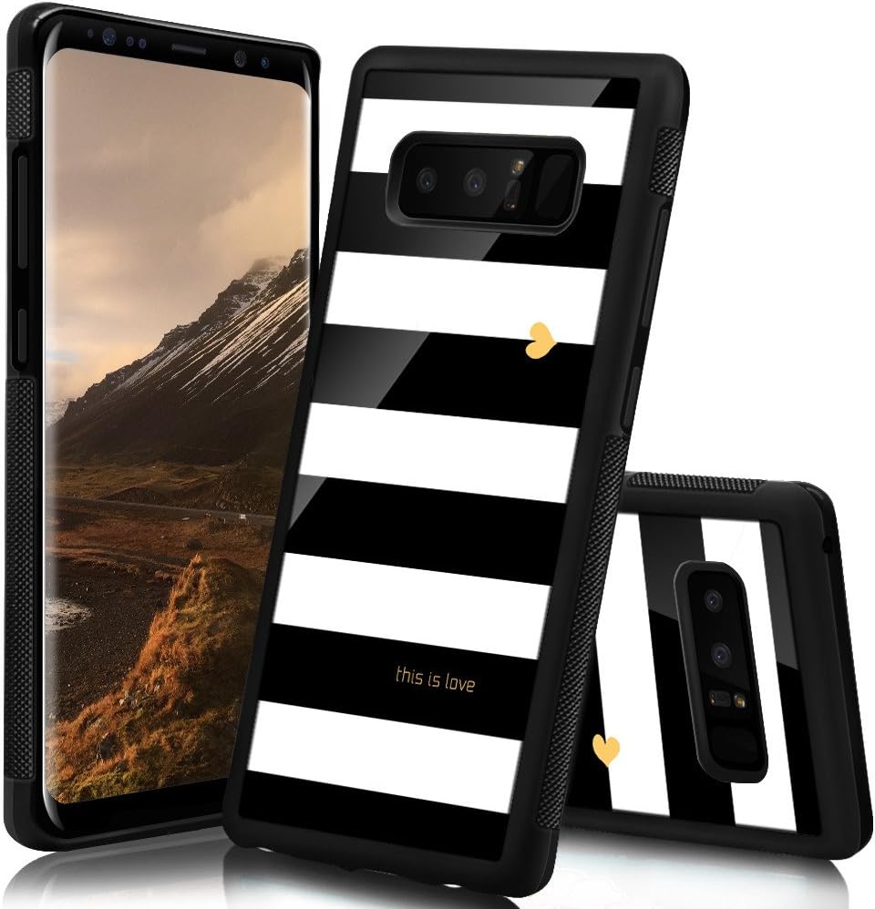 Ademen Samsung Galaxy Note 8 Case, Stripes Design Hard PC Soft Silicone Protective Durable Shockproof Case For Samsung Galaxy Note8