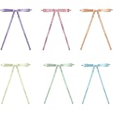 Meseey 30 Pcs Pastel Rainbow Satin Bows with Twist Tie 5 x 7 Inch Pretied Premade Ribbon Bows for Tree Wreath Garland Home Decor Indoor Outdoor Decorations (Pastel Set)