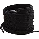 Xeahung Shoe Laces for Sneakers Shoelaces for Tennis Shoes Strings Athletic Shoelaces White Running Shoe Laces Boots Strings (Black, 55 Inch)