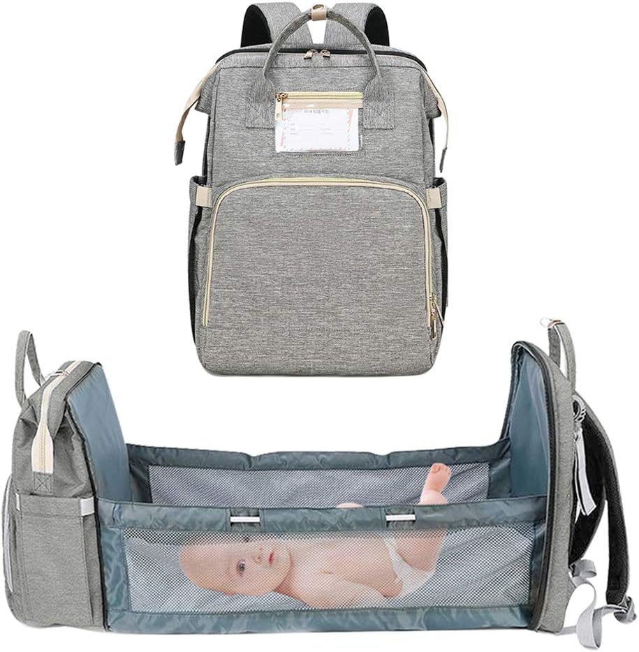 Multifunctional Baby Travel Cot,Mummy Bag,Nappy Changing Backpack Bag
