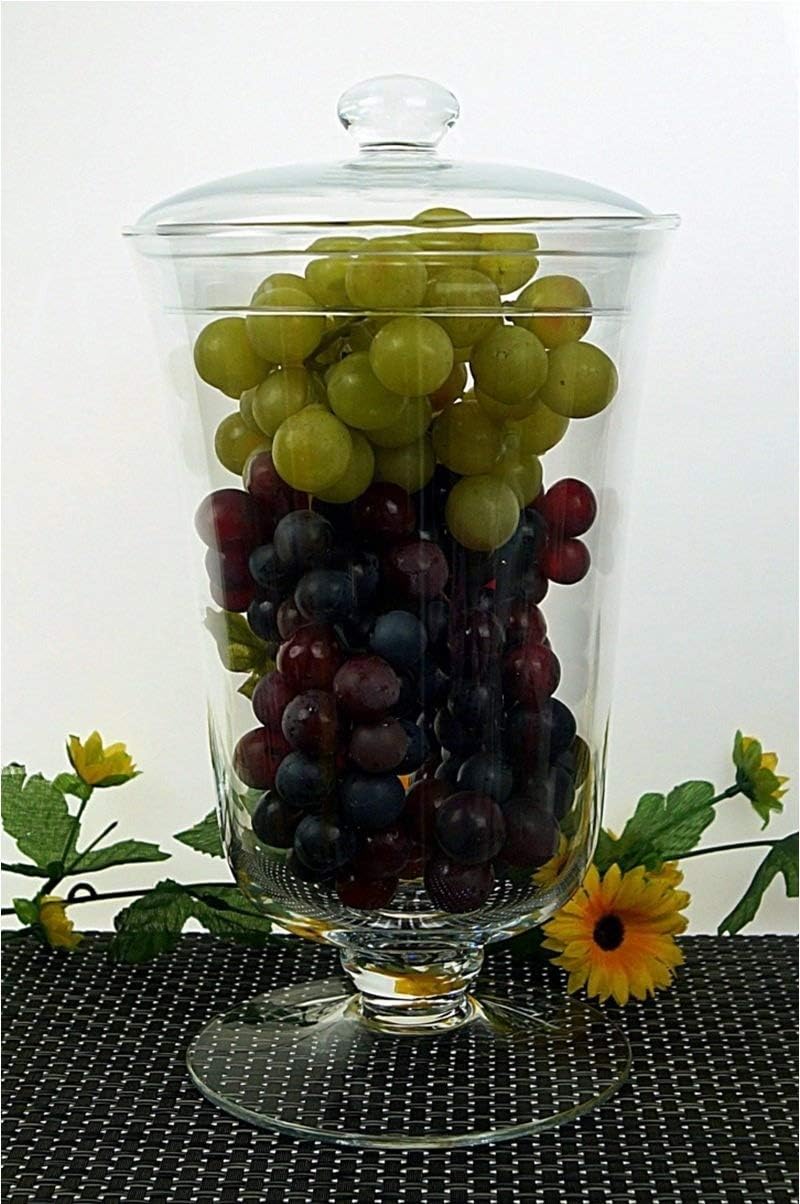 Glass Bonbon Food Jar Candy Biscuit Cookie With Lid 34 cm