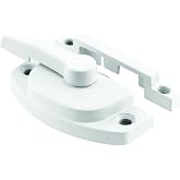 Prime-Line Vinyl Window Sash Lock, 2-1/16 in. Hole Centers, White (1 Set) | 2-1/16 in. Hole Centers, Fits Single and Double Hung Vinyl Windows, Diecast