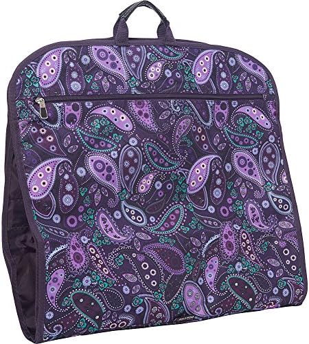 Ricardo Beverly Hills Essentials Deluxe Garment Carrier, Purple Paisley, One Size