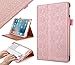 WWW iPad Pro 9.7 Case, [Luxury Laser Flower] Premium PU Leather Case Protective Cover with Auto Wake/Sleep Feature for Apple iPad Pro 9.7-inch Pink