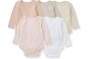 Burt's Bees Baby Organic Cotton Bodysuits – Baby Boy & Girl Short and Long Sleeve One-Pieces, 5-Pack