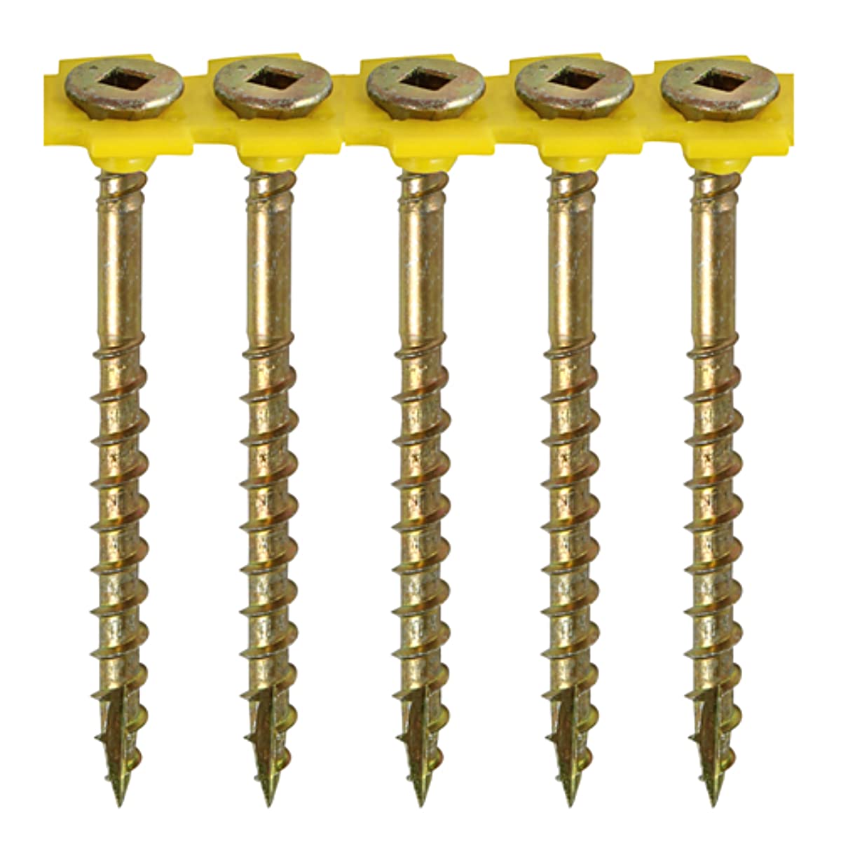 TIMCO 00055COLLF Collated Flooring Screw - Square Drive - Countersunk - 4.2 x 55 - Yellow - Box of 1000